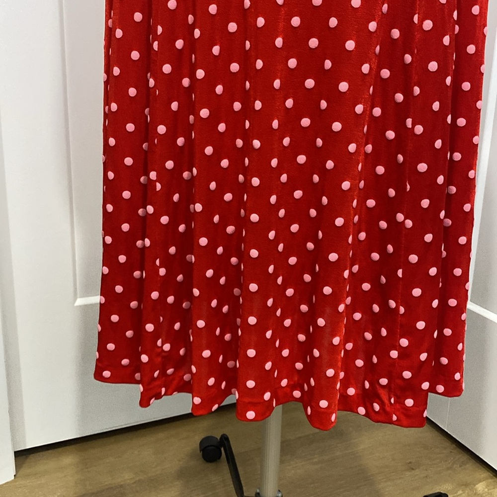 ALEXIA ADMOR Red and White Polka Dot Halter Dress |Size Medium - Picture 4 of 12